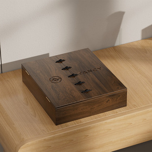 Wooden Clothing <b>Storage</b> Box Rectangle 6 In High Engraved Design For Gift Use <b>Clothes</b> Organizer - Product Image 1