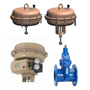 Válvula de Compuerta de Sellado Suave PN10/16 DN50-400 con Actuador Neumático 3271 y Sistema Inteligente 3730 OEM - Product Image 1