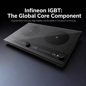 Table de cuisson à <span class=keywords><strong>induction</strong></span> certifiée KC à 2 brûleurs 1500W avec design étanche <span class=keywords><strong>pour</strong></span> usage domestique et commercial - Product Image 2