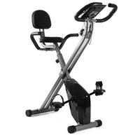 Vélo d'appartement X Bike avec écran LCD, capacité de charge de 150 kg, selle standard avec dossier, pliable, résistance magnétique
