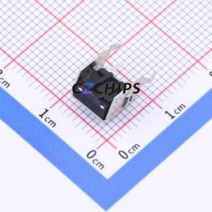 TSD009A04326A Tactile Switch Bent Lead Through Hole-4P,6x6mm Switch Round Button 2.6N Right Angle Insert 6mm - Product Image 2