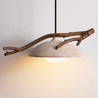 Lampe suspendue moderne en forme de dôme en pierre, style branche naturelle, pour salon et restaurant
