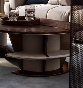 Tavolino <span class=keywords><strong>da</strong></span> Caffè di Lusso Leggero Forma Speciale Moderno Minimalista in Noce Nero per Villa Soggiorno Tavolo <span class=keywords><strong>da</strong></span> Tè di Alta Qualità - Product Image 4