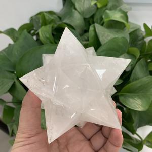 Kristal Kuarsa Bening Alami 12 Poin Bintang <span class=keywords><strong>Merkaba</strong></span> untuk Dekorasi Penyembuhan - Product Image 2