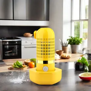 Cápsula de aço inoxidável e limpador de alimentos sem fio para frutas e vegetais, purificador de alimentos com tecnologia de purificação OH-ION