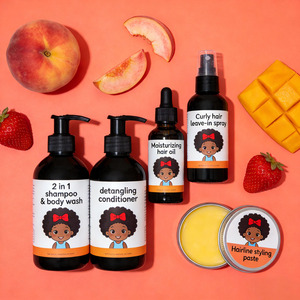 Organic Kids Hair Care Set Shampoo Body Wash Detangling Conditioner Hair Growth Oil <b>Spray</b> Edge Control - Product Image 2