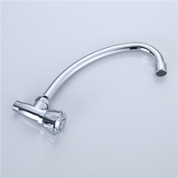 Robinet d'eau froide contemporain avec corps en alliage de zinc, poignée en plastique, cartouche entièrement en laiton, tuyau en acier inoxydable et capteur sans contact