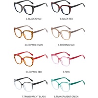 Lunettes optiques œil-de-chat à monture colorée, transparentes en PC, élégantes et anti-lumière bleue – Meilleures ventes