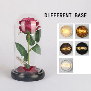 Ingrosso piccolo principe cupola di vetro rosa DIY stile moderno decorazione per la casa con ornamento fiore portacandele - Product Image 6