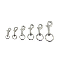 Mousqueton pivotant en acier inoxydable pour plongée sous-marine, attache rapide à boucle simple, clip pour laisse d'animal de compagnie