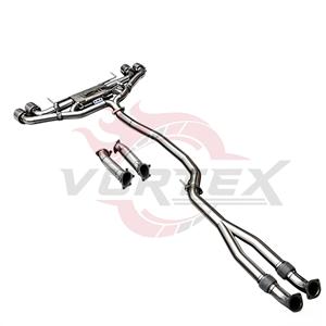 ท่อไอเสียแบบ Catback สแตนเลส Vortex พร้อมวาล์ว สำหรับ Nissan GTR R35 พร้อมท่อเชื่อมด้านหน้าแบบ Y และปลายท่อโครเมียมแบบ Quad - Product Image 4