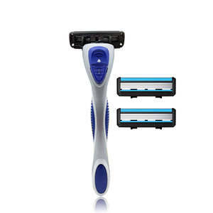 Afeitadora Recargable de 5 Cuchillas <span class=keywords><strong>para</strong></span> Hombre con Mango de Aleación de Zinc <span class=keywords><strong>para</strong></span> Afeitar <span class=keywords><strong>la</strong></span> <span class=keywords><strong>Cara</strong></span> y el Cuerpo - Product Image 2