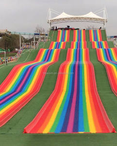 Tubería de HDPE personalizada para exteriores, tobogán interior de arcoíris, pista de esquí seca, deslizador de nieve de madera para niños <span class=keywords><strong>en</strong></span> las cuatro estaciones para centro comercial, parque de nieve - Product Image 2