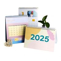 Calendriers en papier personnalisés de haute qualité en gros, promotionnels, pour bureau, table, mur, mensuels, 365 jours, calendriers de l'avent