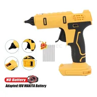 Pistolet à colle chaude électrique sans fil Pistolet thermofusible Buse anti-brûlure avec 10 bâtons de colle pour Dewalt sans batterie