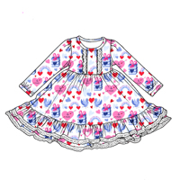 Vêtements pour enfants en gros et sur mesure, dernière collection de robes pour bébé fille, printemps automne, robes pour enfants, vêtements pour bébé fille