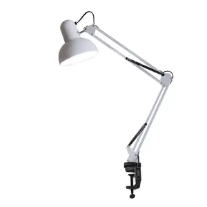 Flexible Gooseneck Table Lamp Reading Modern E27 Desk Holder With Clamp Clip Lights