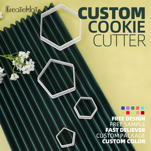 4 pièces/ensemble Football moule bricolage outil gâteau décoration cuisson Cookie hexagone forme Cutter Embosser timbre Cookie Cutter - Product Image 2