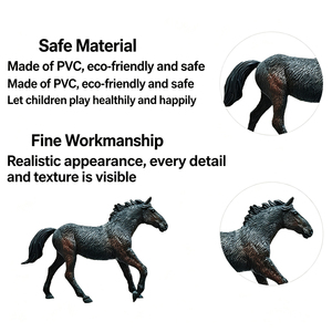 YIWUPOWER Modèle d'animal réaliste, figurine de cheval harnaché, jouet de collection pour enfants, pour garçons - Product Image 3