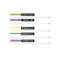 Interrupteur de démarrage d'ordinateur, bouton de réinitialisation de puissance 3V-6V, SW, avec câble de carte mère 60cm, à monter soi-même