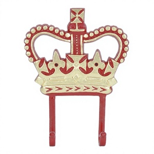 Home Decorative Multifunctional <b>Hooks</b> & Key Holder Hot Selling ER Crown Luxury Metal <b>Hook</b> Modern Design Custom Coat <b>Hooks</b> - Product Image 1
