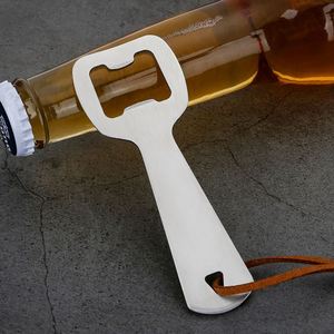 Custom Logo Stainless Steel Beer <b>Bottle</b> Opener Creative Thickened <b>Bottle</b> Drink Opener for Restaurant Advertising With Rope Strap - Product Image 3