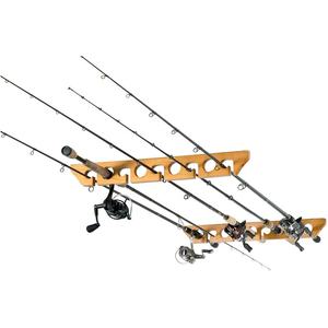 Kpytomoa — étagère <span class=keywords><strong>à</strong></span> <span class=keywords><strong>plafond</strong></span> horizontale en pin massif, pour <span class=keywords><strong>rangement</strong></span> de <span class=keywords><strong>canne</strong></span> <span class=keywords><strong>à</strong></span> <span class=keywords><strong>pêche</strong></span>, 9 cannes - Product Image 1