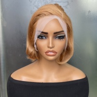 Vente en gros de cheveux humains bruts vierges brésiliens indiens non traités, perruque Pixie 13x4 frontale