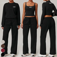 Nouvel ensemble 4 pièces 2024 : Soutien-gorge de sport à carreaux, short de course taille haute, élastique, séchage rapide, respirant, coupe-vent, grande taille, pour la gym