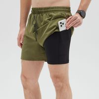 Nouveaux shorts de plage pour hommes 2026 à séchage rapide, taille haute, avec poche arrière, cordon de serrage, shorts de course, shorts d'entraînement grande taille, vêtements de jogging