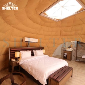 Dôme de glamping géodésique de luxe en PVC transparent pour l'extérieur, 850 g/m², hôtel, maison, vie écologique de luxe - Product Image 3