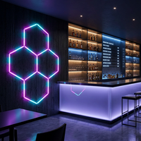 Bande lumineuse LED RGB hexagonale intelligente, étanche, en forme de nid d'abeille, pour usage commercial