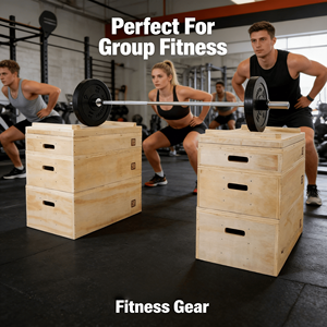 Soporte Apilable Premium de Madera <span class=keywords><strong>para</strong></span> Bloques de Barra, Ajustable en 4 Alturas, <span class=keywords><strong>para</strong></span> Bloques de Peso Muerto, Entrenamiento de Fuerza y Levantamiento de Pesas - Product Image 4