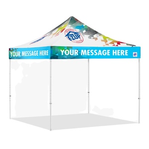 หลังคาผ้าใบพับได้คุณภาพสูง ขนาด 10x10 ฟุต แบบขยายพิเศษ สำหรับงานโฆษณาและกิจกรรมกลางแจ้ง โครงอะลูมิเนียม พิมพ์ลายตามสั่ง - Product Image 4