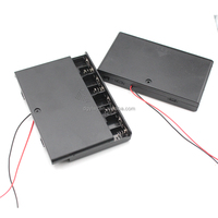 Boîtier de batterie ABS 8AA 12V de marque YL avec interrupteur marche/arrêt et fils de connexion noir/rouge 150mm, MOQ 50 pièces