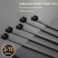 Attaches en nylon 66 autobloquantes 8x300 mm, attaches pour câbles de haute qualité résistantes aux UV, longueur 12 pouces, résistance à la traction 55 kg/121 lb