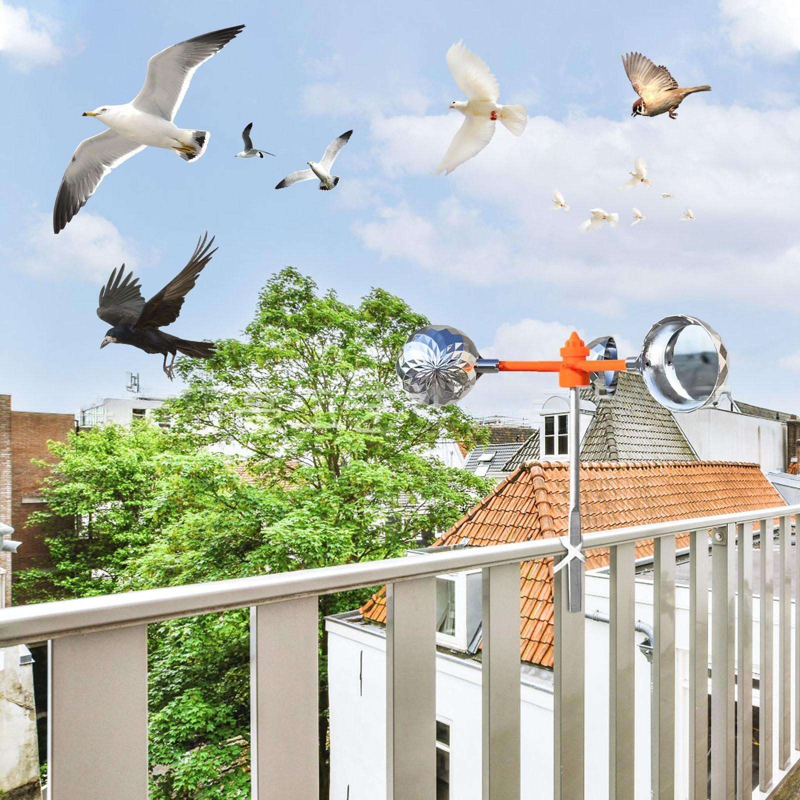 Répulsif à oiseaux rotatif - tige standard+équipée