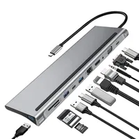 4 5 6 7 8 9 10 11 12 15 портов Тип c концентратор USB C концентратор многопортовый адаптер для Mac MacBook Pro iPad XPS Surface Pro с Ethernet