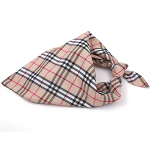 Pet Supplier Custom New Designer luxury Dog accessories pet scarf Dog double cotton triangle towel dogs Drool towel pet bandana