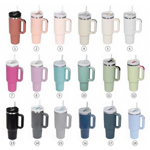 Gobelets à sublimation personnalisés de 1200ml/40oz avec poignée <span class=keywords><strong>en</strong></span> paille <span class=keywords><strong>Bouteille</strong></span> d'eau au design américain moderne pour l'eau et la nourriture - Product Image 2