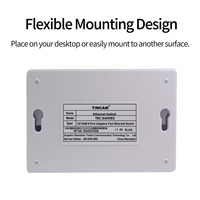 Conmutador Ethernet Gigabit TiNCAM de 5/8 Puertos 10/100/1000Mbps 1Gbps con Funciones VLAN - Conmutador de Red de Escritorio