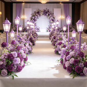 DKB Autres fleurs et plantes décoratives, arrangement floral pour chemin de table, décoration écologique pour mariage, remise de diplôme, toile de fond d'allée - Product Image 1