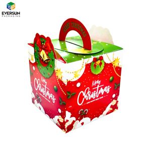 Cao cấp tùy chỉnh in giấy carton giáng sinh gấp hộp với xử lý cho kỳ nghỉ kẹo Cookie sô cô la món quà nhỏ bao bì - Product Image 1