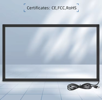 Pantalla Táctil IR de 98 Pulgadas y 20 Puntos con Arnés de Cables, Anillos ESD en las 4 Esquinas y Alta Transmitancia para Paredes de Promoción en Tiendas Minoristas