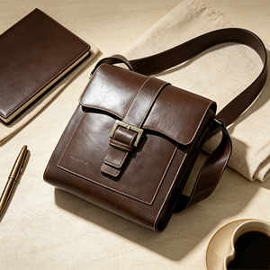 Women Vintage Leather <b>Crossbody</b> <b>Bag</b> Buckle Flap Shoulder <b>Bag</b> Casual Daily Messenger <b>Bag</b> - Product Image 6