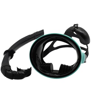 JUNHAIINS Full Face Diving Mask Anti Fog Tempered Glass Snorkeling Freediving Universal Fit One Window - Product Image 1