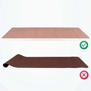 Tapis de yoga pliable professionnel pour le sport, Pilates, antidérapant, écologique, lavable, durable, en matériau POE, épaisseur 1 cm - Product Image 3