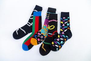 Nuovo arrivo multicolore cotone personalizzato equipaggio simpatici <span class=keywords><strong>calzini</strong></span> con motivi speciali stringhe cappelli a righe <span class=keywords><strong>per</strong></span> gli uomini - Product Image 6