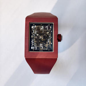 Montre automatique squelette carrée de luxe de créateur, titane de grade 5, verre saphir, logo personnalisé, vente en gros OEM - Product Image 2