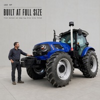 Tracteur agricole avec cabine climatisée et attelage trois points pour les projets de développement rural